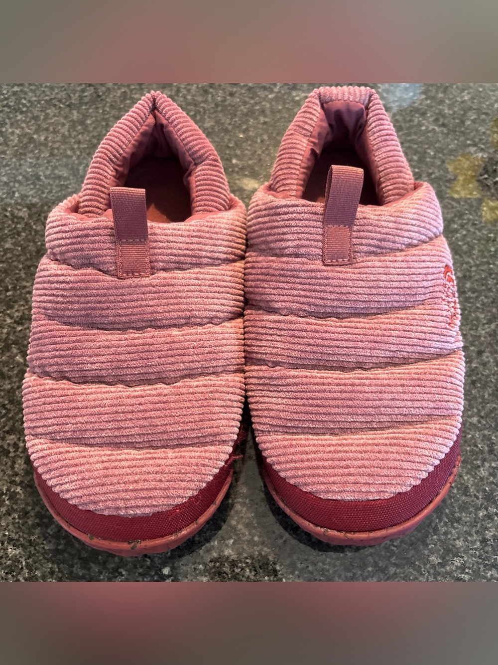 Women’s North Face Nuptse Quilted Goose Down Slip-On Shoes